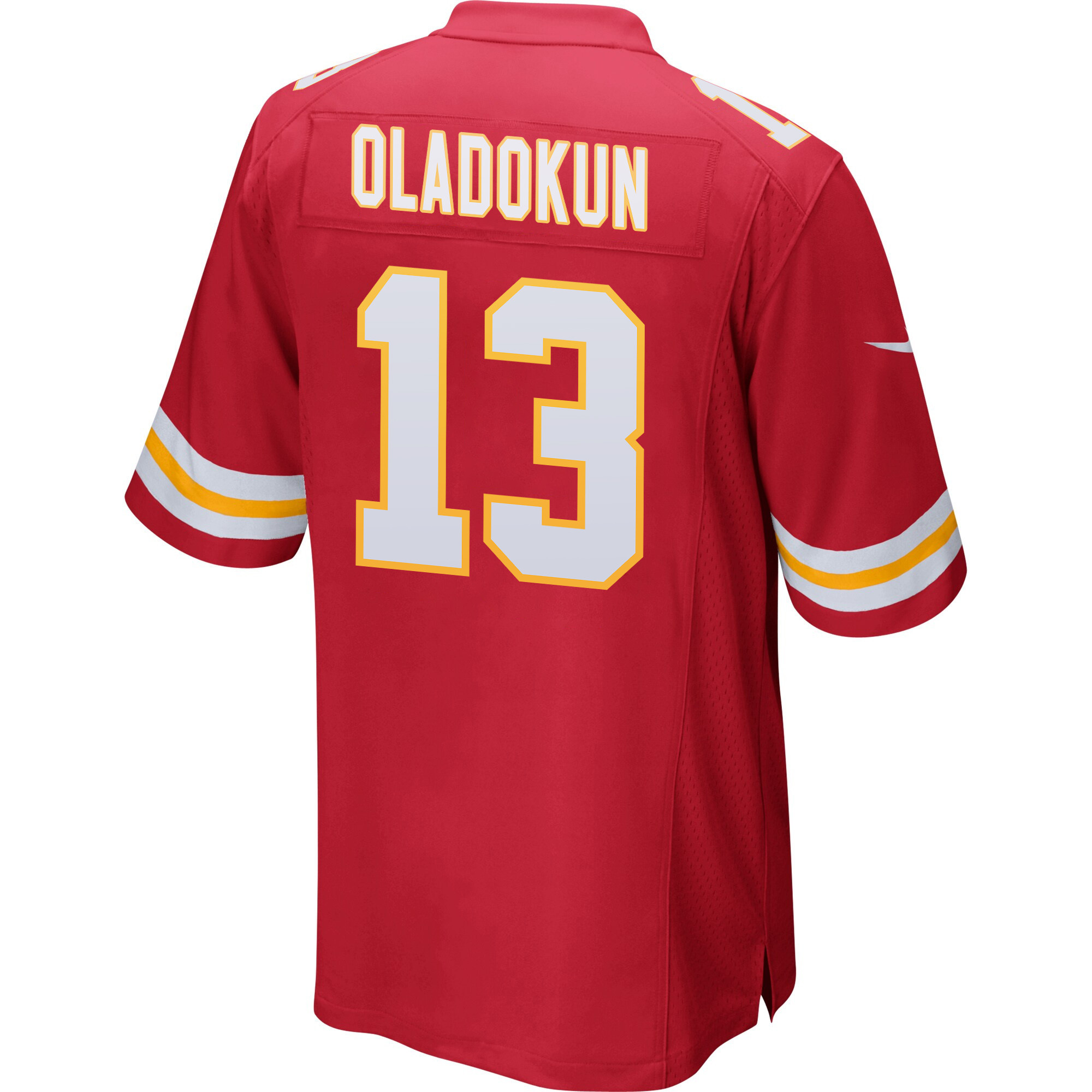 Chris Oladokun 13 Kansas City Chiefs Super Bowl LVIII Patch Game Men Jersey - Red