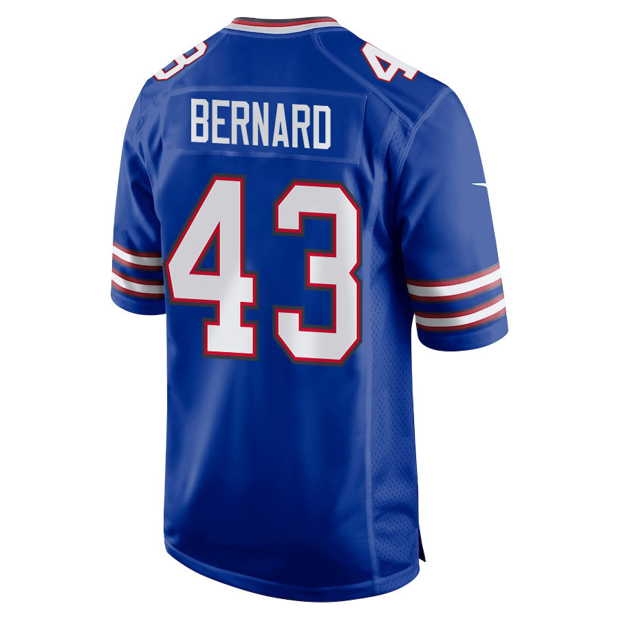Terrel Bernard 43 Buffalo Bills Super Bowl LIX New Orleans Patch Game Men Jersey - Royal