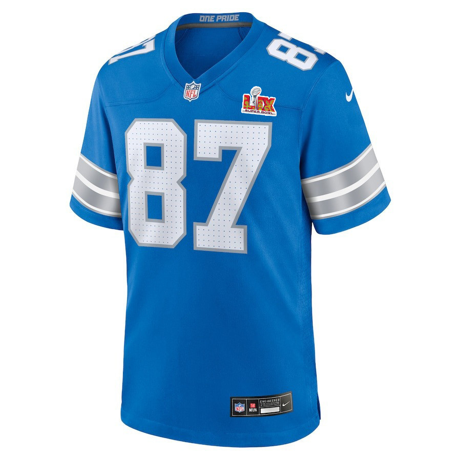 Sam LaPorta #87 Detroit Lions Super Bowl LIX YOUTH Jersey - Blue