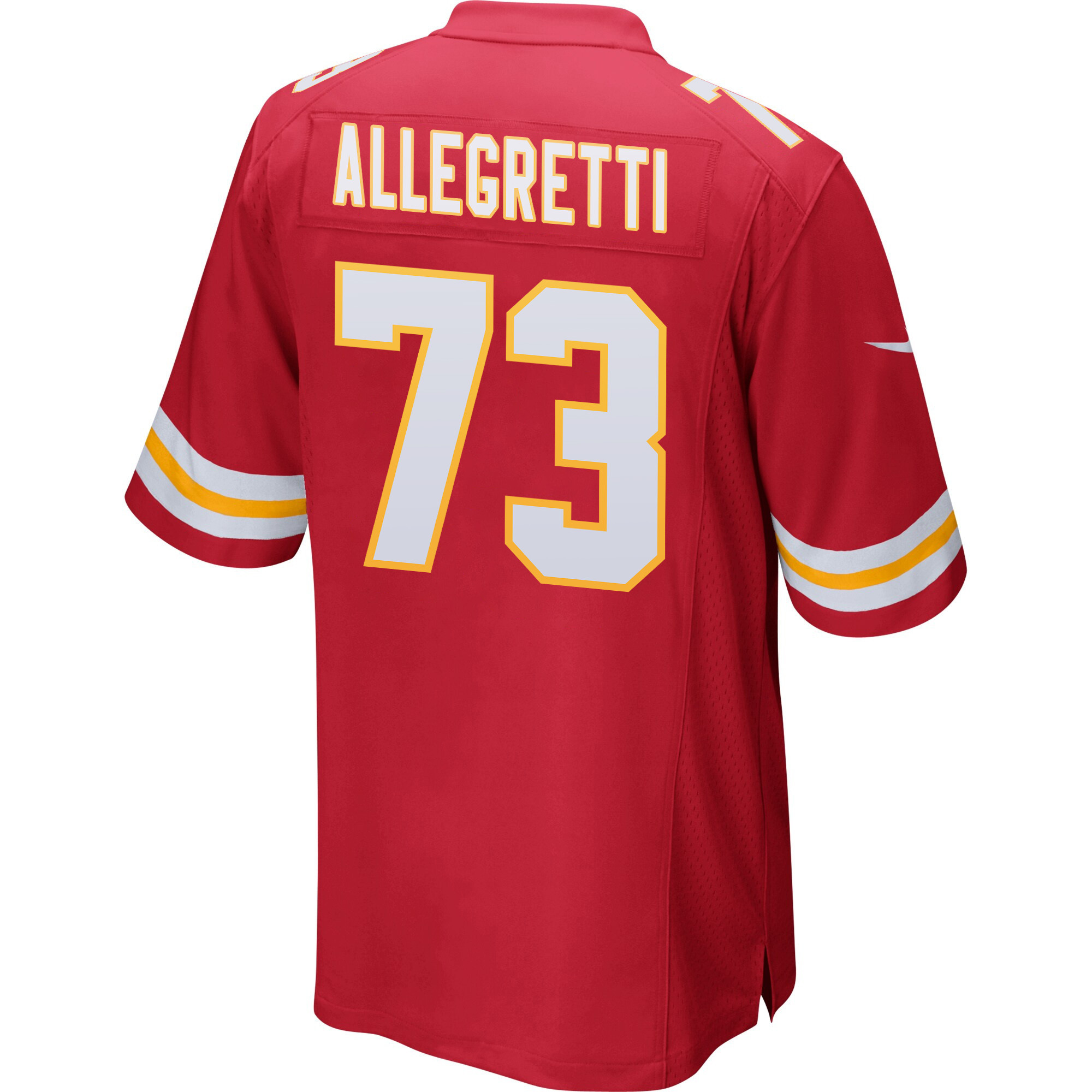 Nick Allegretti 73 Kansas City Chiefs Super Bowl LVIII Patch Game Men Jersey - Red