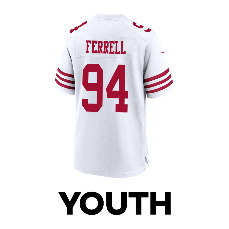 Clelin Ferrell 94 San Francisco 49ers Super Bowl LVIII Patch Game YOUTH Jersey - White