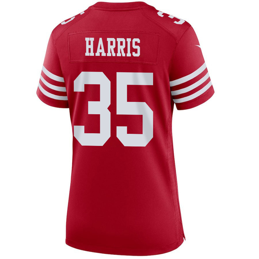 Erik Harris 35 San Francisco 49ers Super Bowl LVIII Patch Game Women Jersey - Scarlet