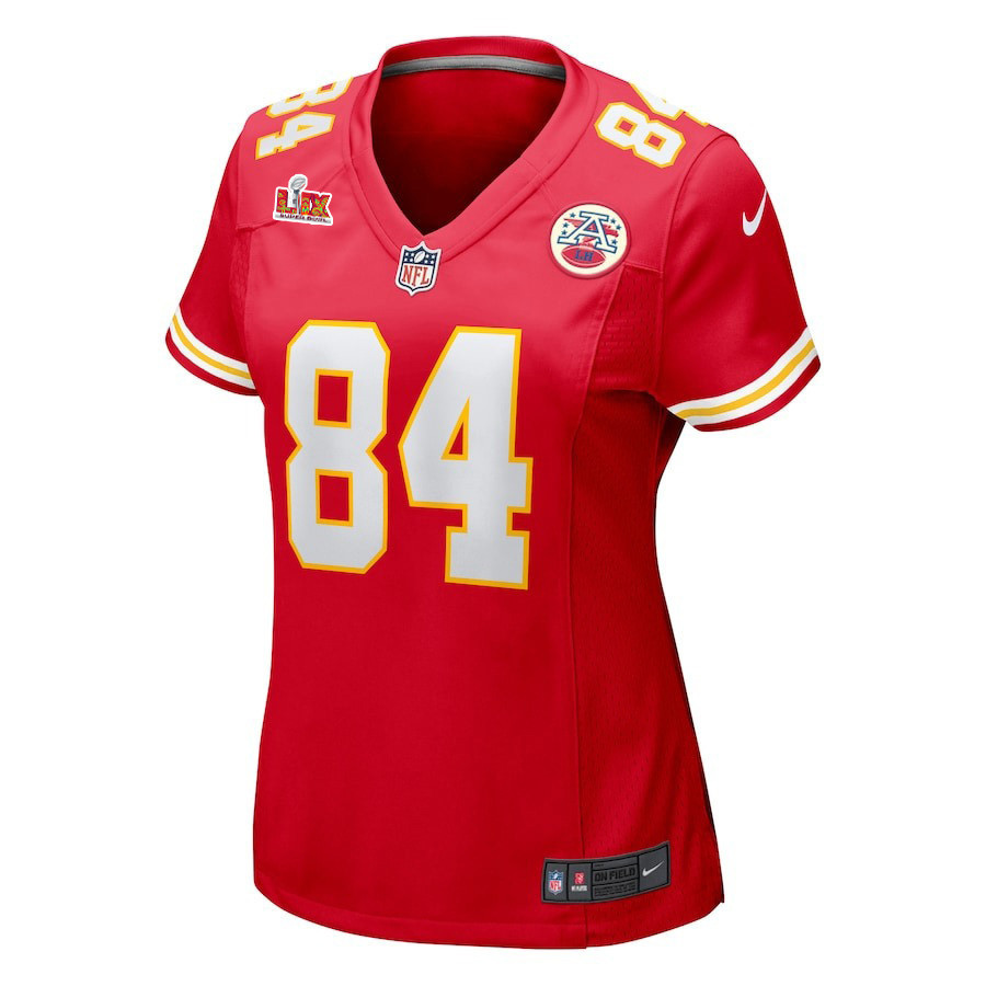 Justin Watson #84 Kansas City Chiefs Super Bowl LIX Women's Jersey - Red