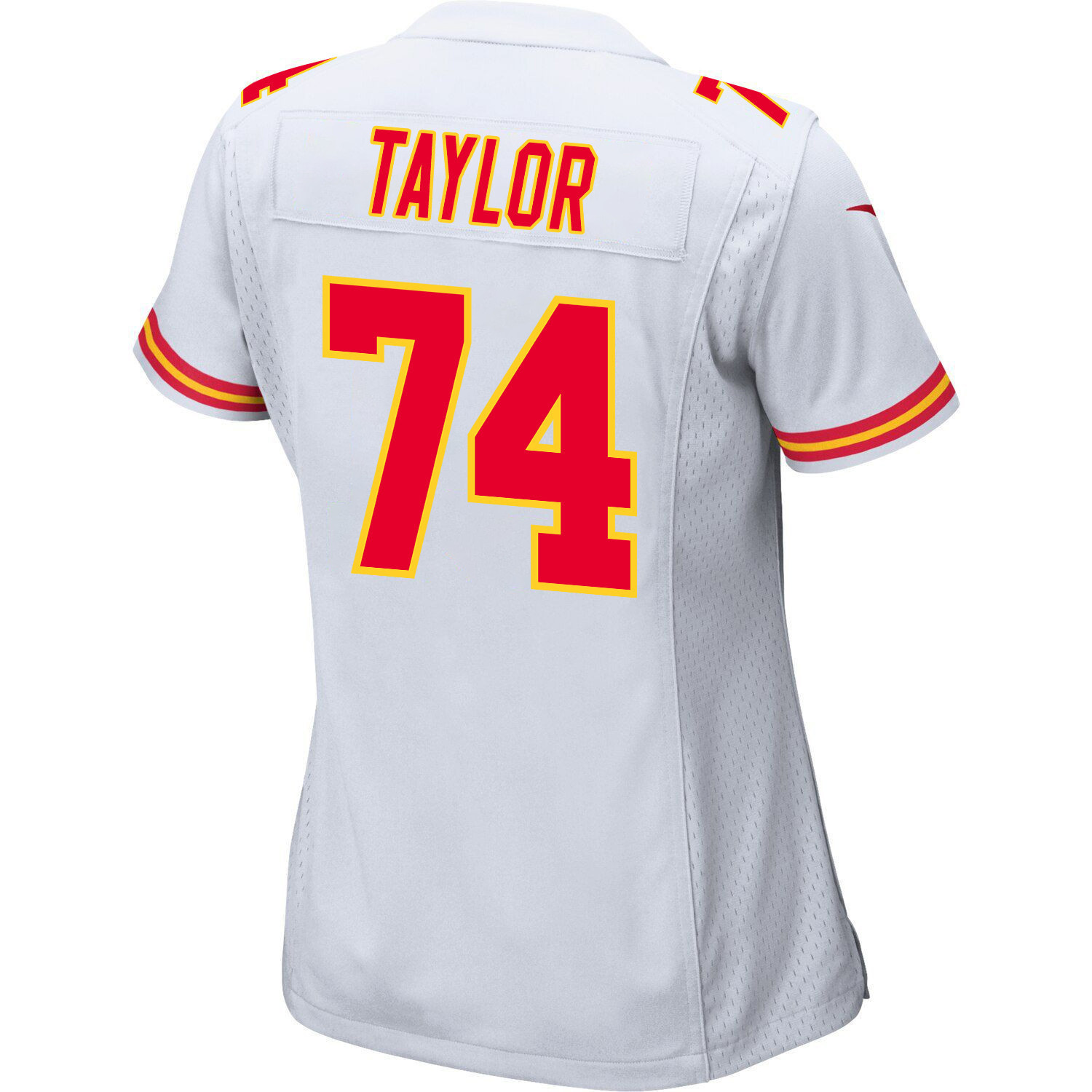 Jawaan Taylor 74 Kansas City Chiefs Super Bowl LVIII Patch Game Women Jersey - White