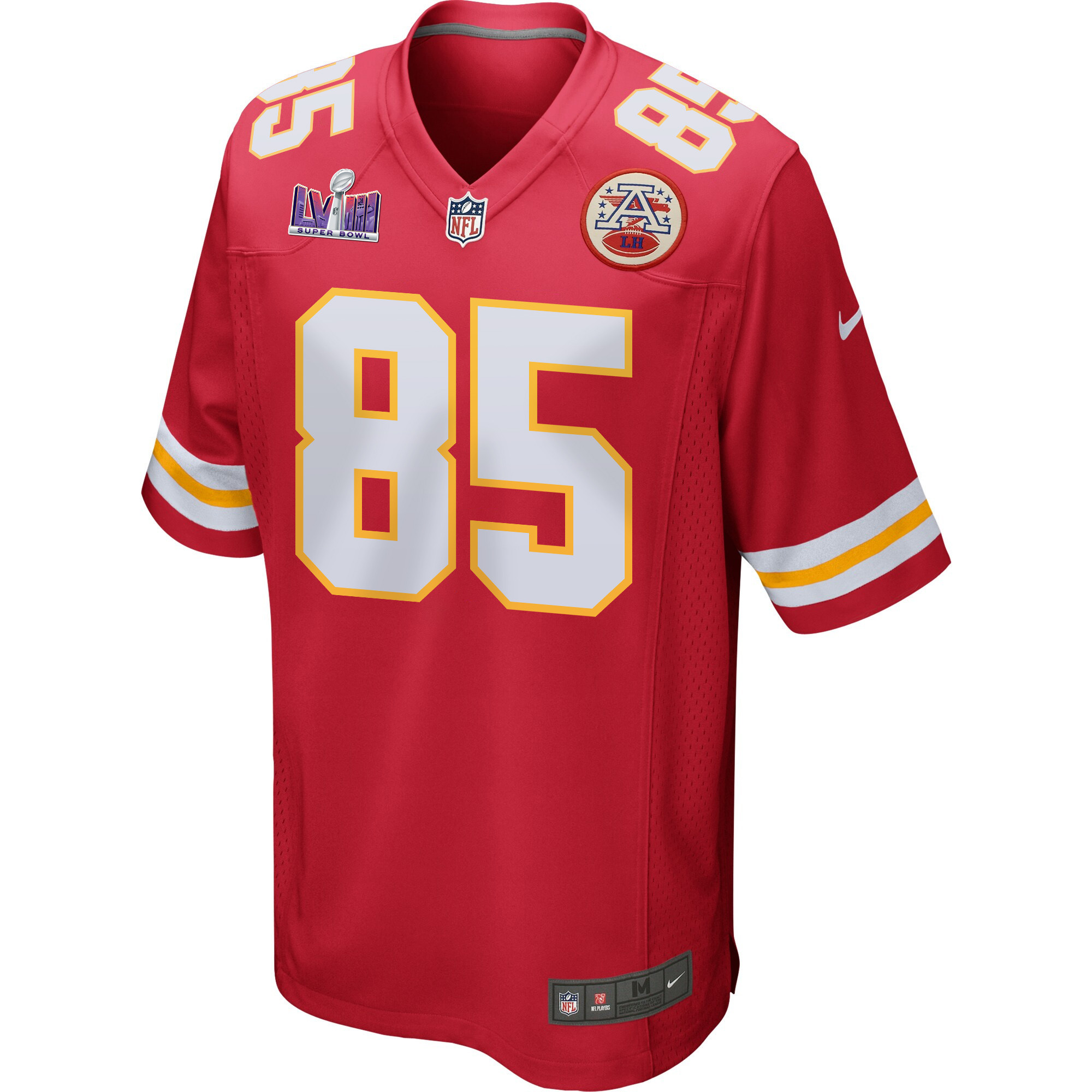 Izaiah Gathings 85 Kansas City Chiefs Super Bowl LVIII Patch Game Men Jersey - Red
