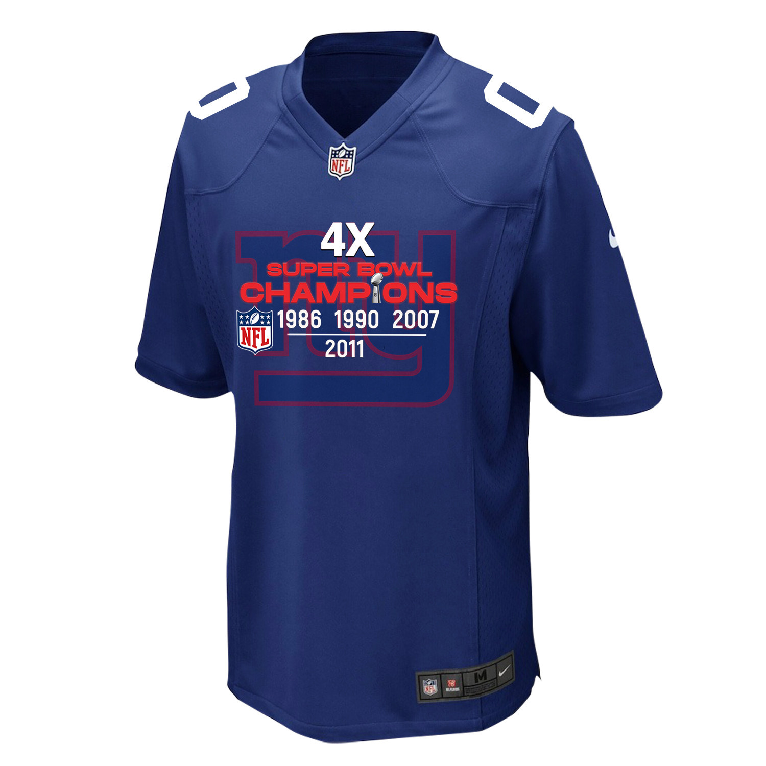 New York Giants 4X Super Bowl Champions Jersey - Men, Royal