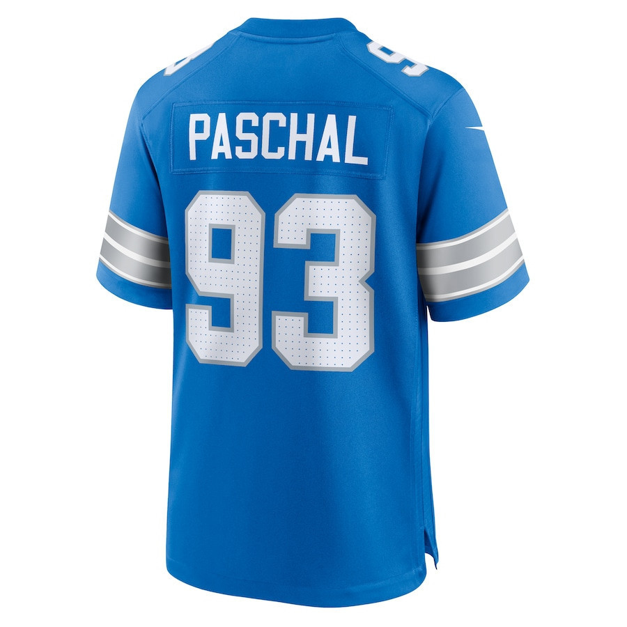 Josh Paschal #93 Detroit Lions Super Bowl LIX Jersey - Men's - Blue