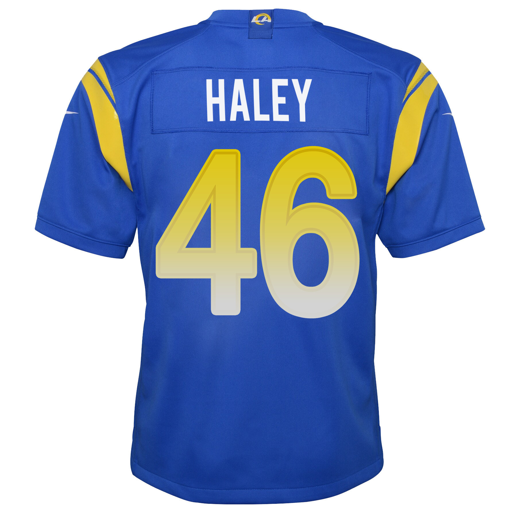 Super Bowl LVI Champions Los Angeles Rams Grant Haley 46 Royal Youth's Jersey Jersey