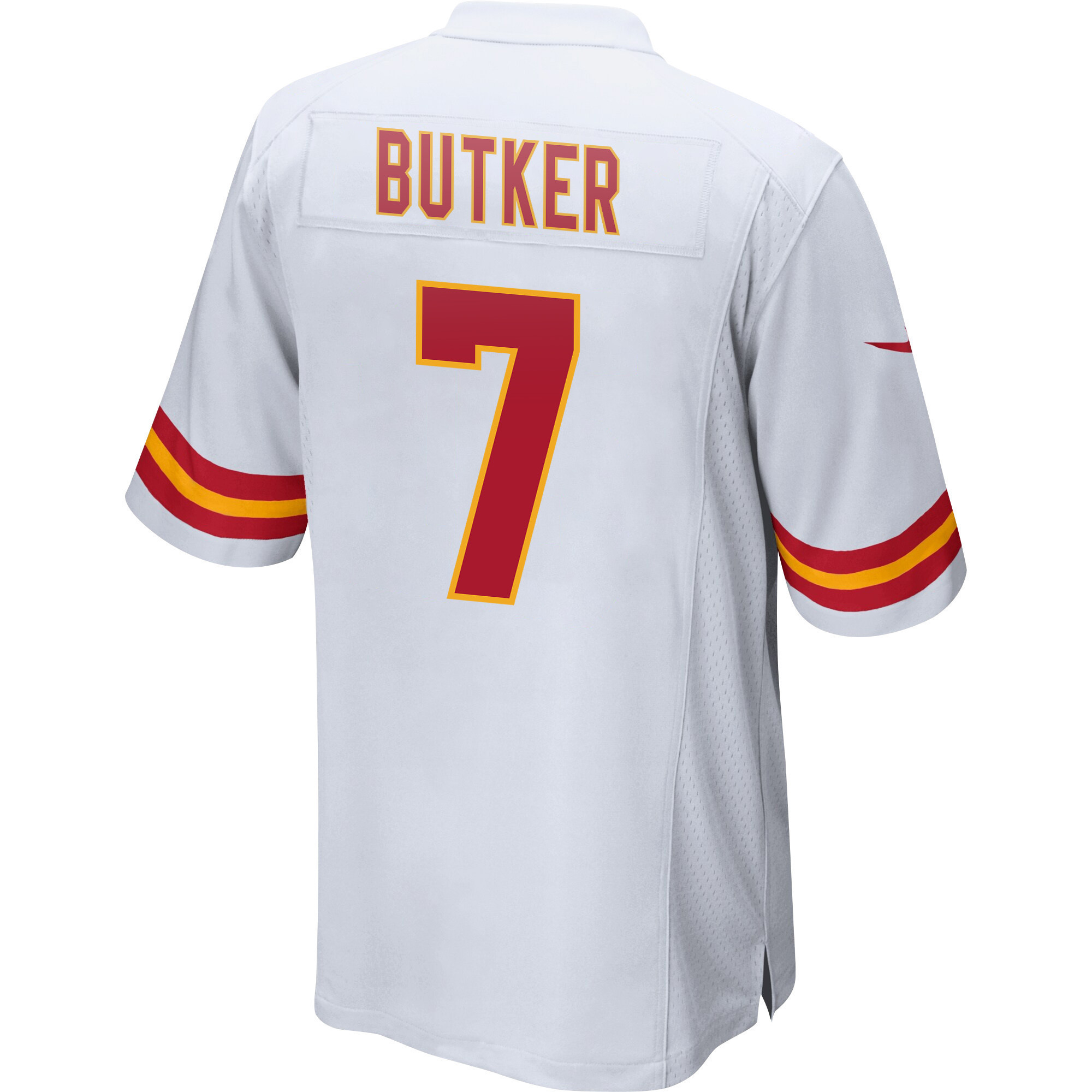 Harrison Butker 7 Kansas City Chiefs Super Bowl LVII Champions Men Game Jersey - White