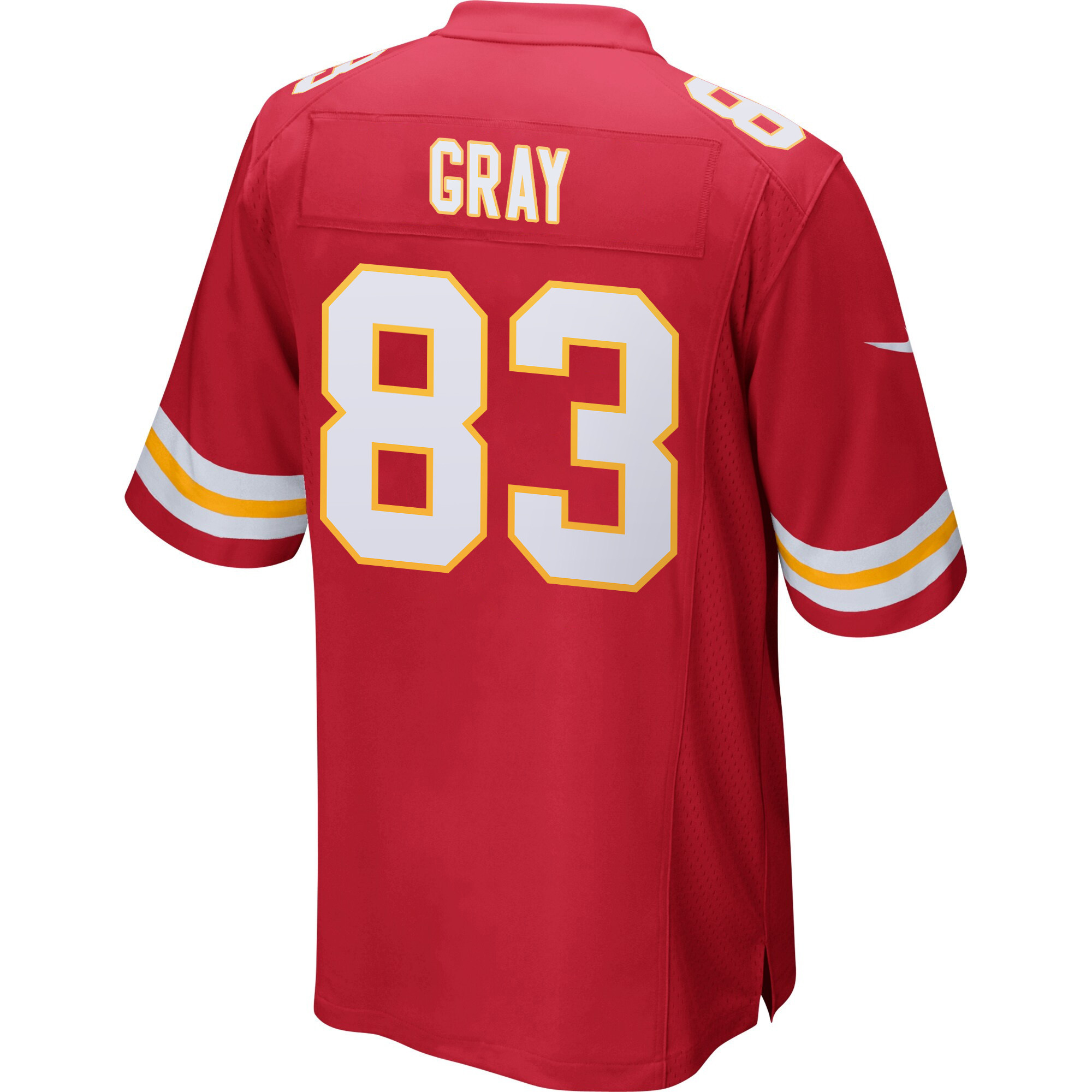 Noah Gray 83 Kansas City Chiefs Super Bowl LIX New Orleans Patch Game Men Jersey - Red