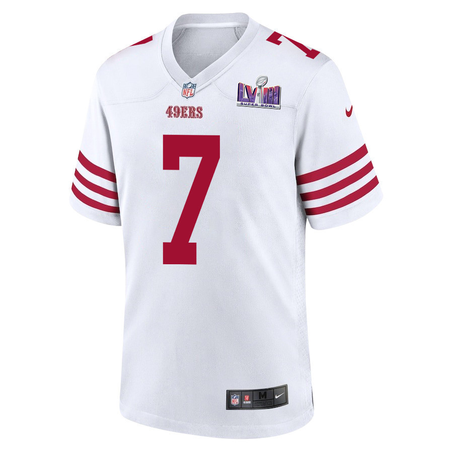 Charvarius Ward 7 San Francisco 49ers Super Bowl LVIII Patch Game Men Jersey - White