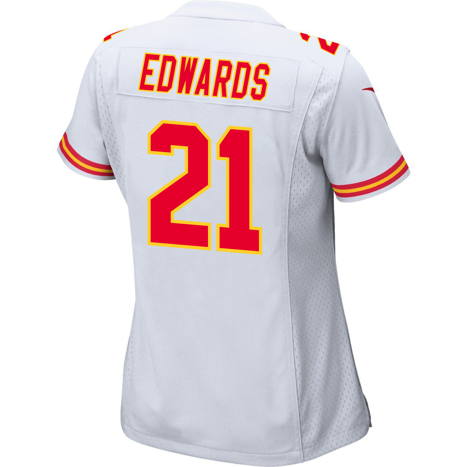 Mike Edwards 21 Kansas City Chiefs Super Bowl LVIII Patch Game Women Jersey - White