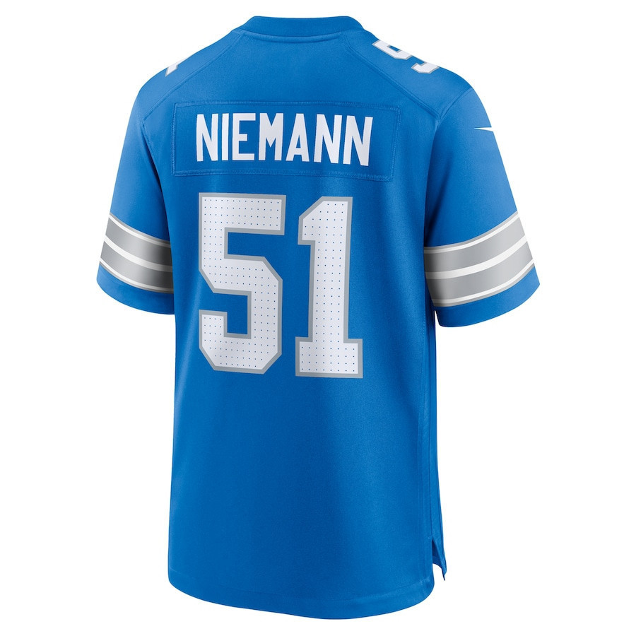 Ben Niemann #51 Detroit Lions Super Bowl LIX YOUTH Jersey - Blue