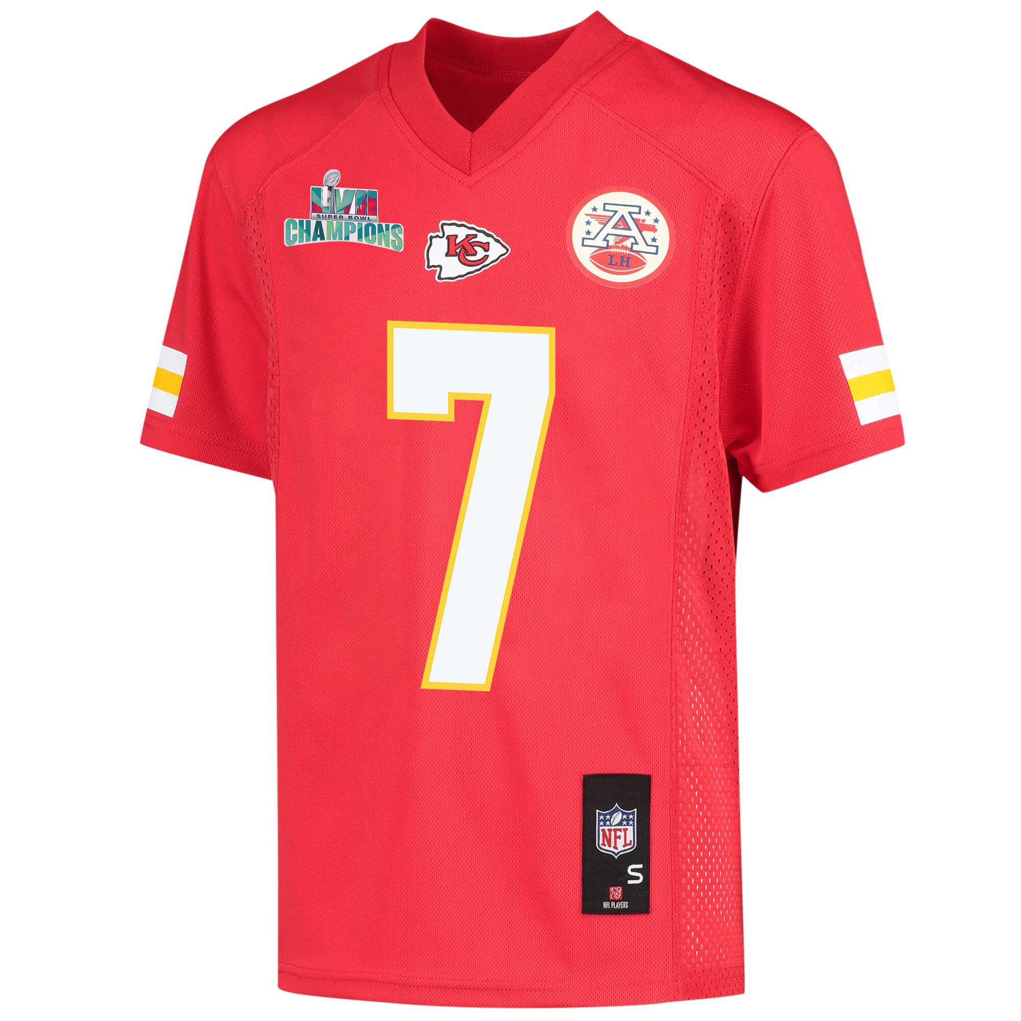 Harrison Butker 7 Kansas City Chiefs Super Bowl LVII Champions Youth Game Jersey - Red