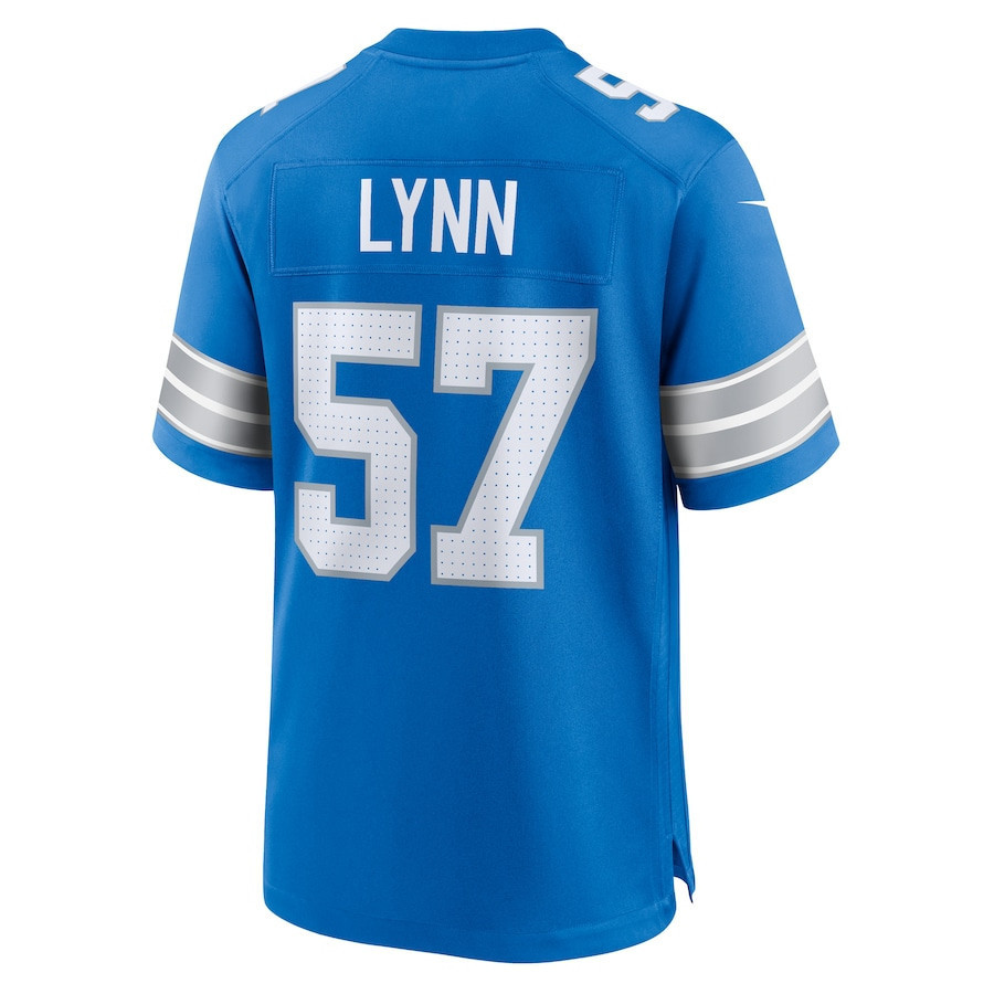 Nate Lynn #57 Detroit Lions Super Bowl LIX YOUTH Jersey - Blue