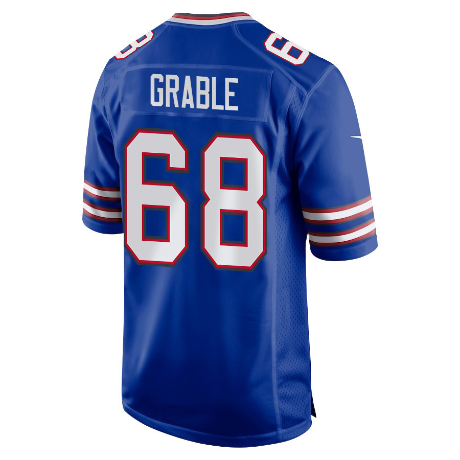 Tylan Grable 68 Buffalo Bills Super Bowl LIX New Orleans Patch Game Men Jersey - Royal