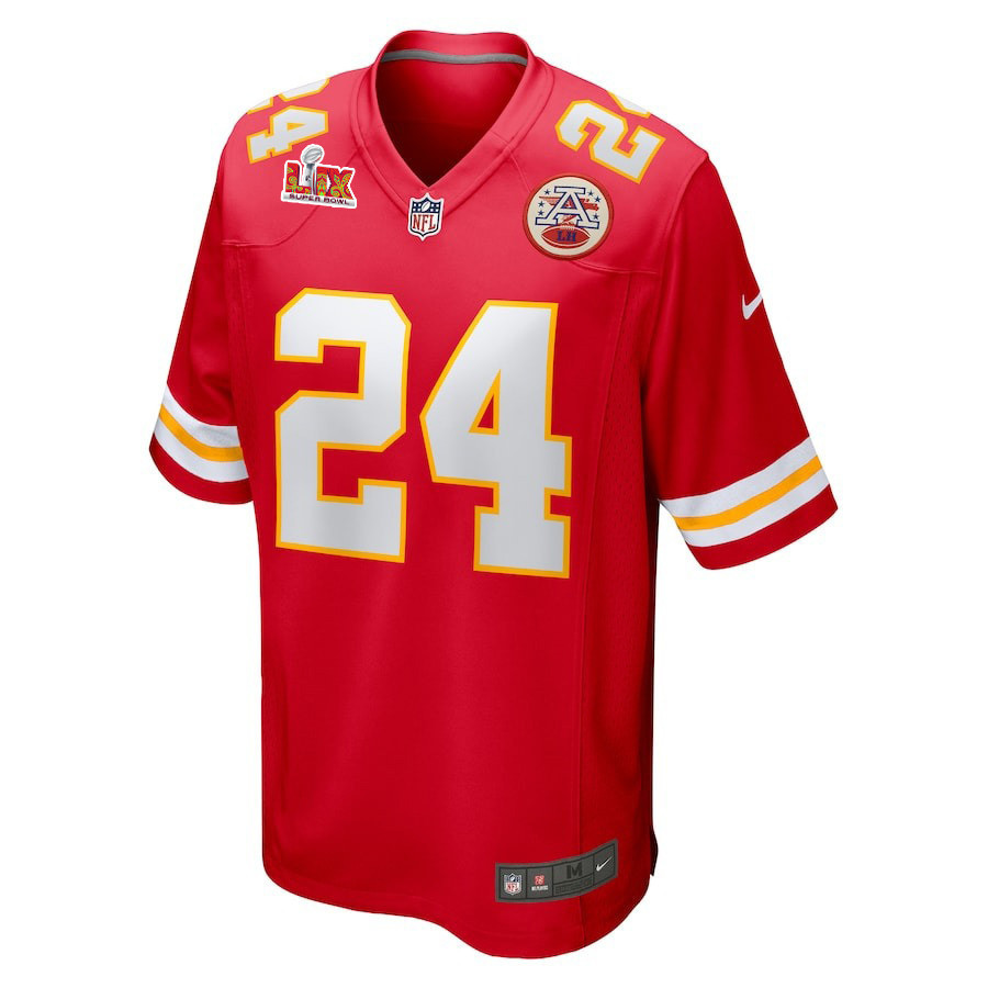 Skyy Moore #24 Kansas City Chiefs Super Bowl LIX YOUTH Jersey - Red