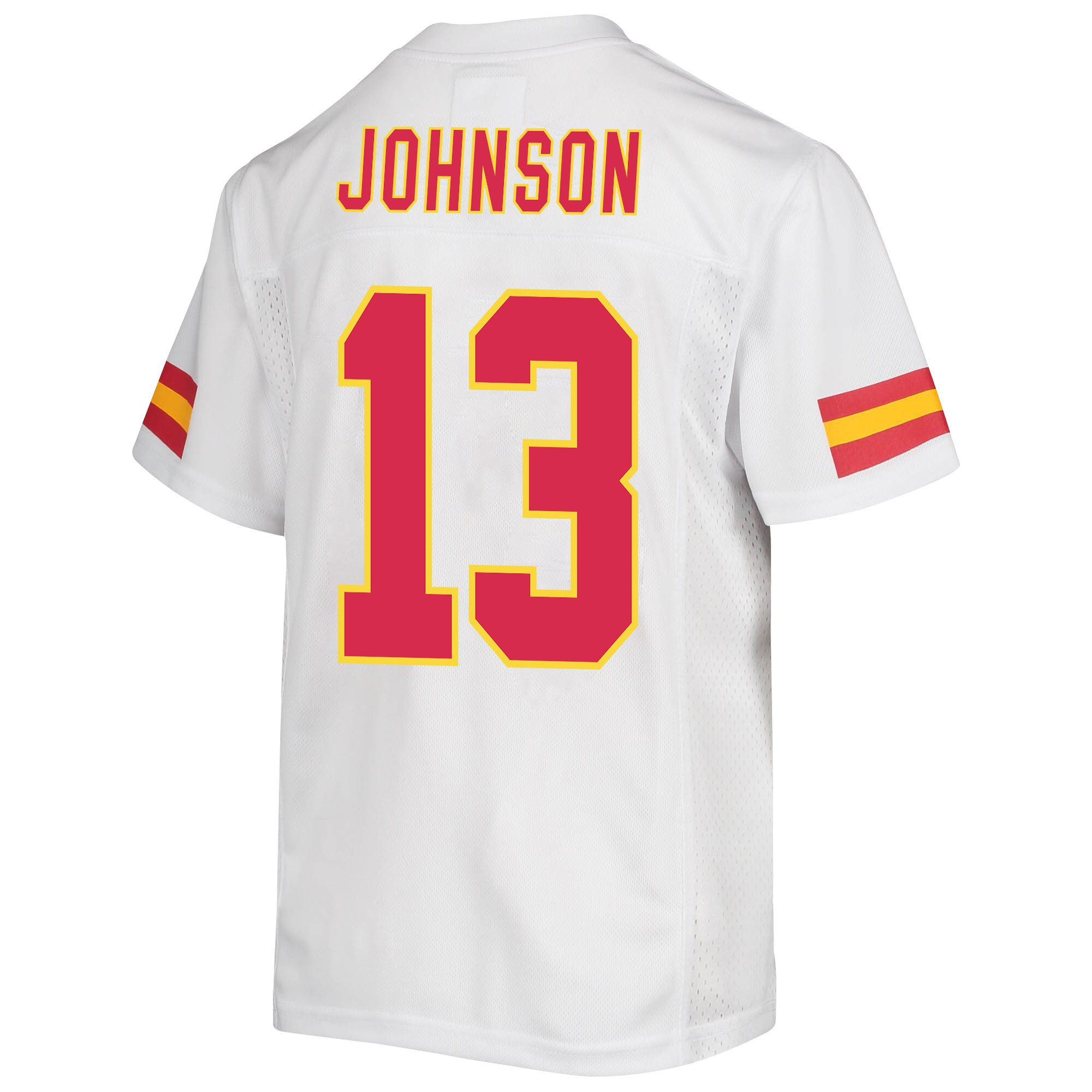 Nazeeh Johnson 13 Kansas City Chiefs Super Bowl LVII Champions Youth Game Jersey - White