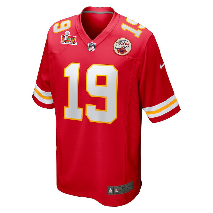 Chris Oladokun #19 Kansas City Chiefs Super Bowl LIX YOUTH Jersey - Red