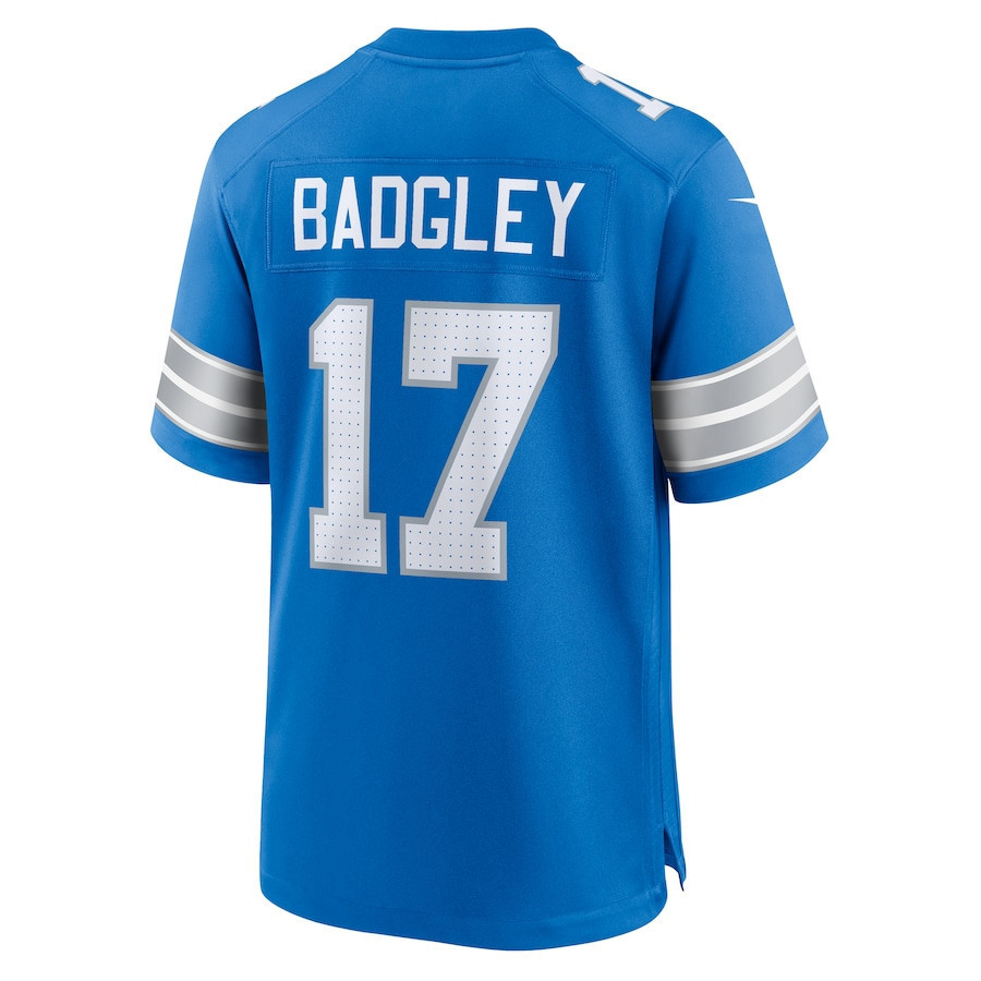 Michael Badgley #17 Detroit Lions Super Bowl LIX YOUTH Jersey - Blue