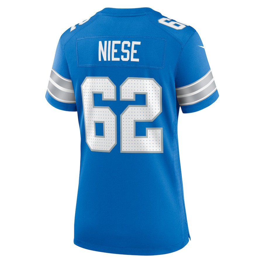 Michael Niese #62 Detroit Lions Super Bowl LIX Women's Jersey - Blue