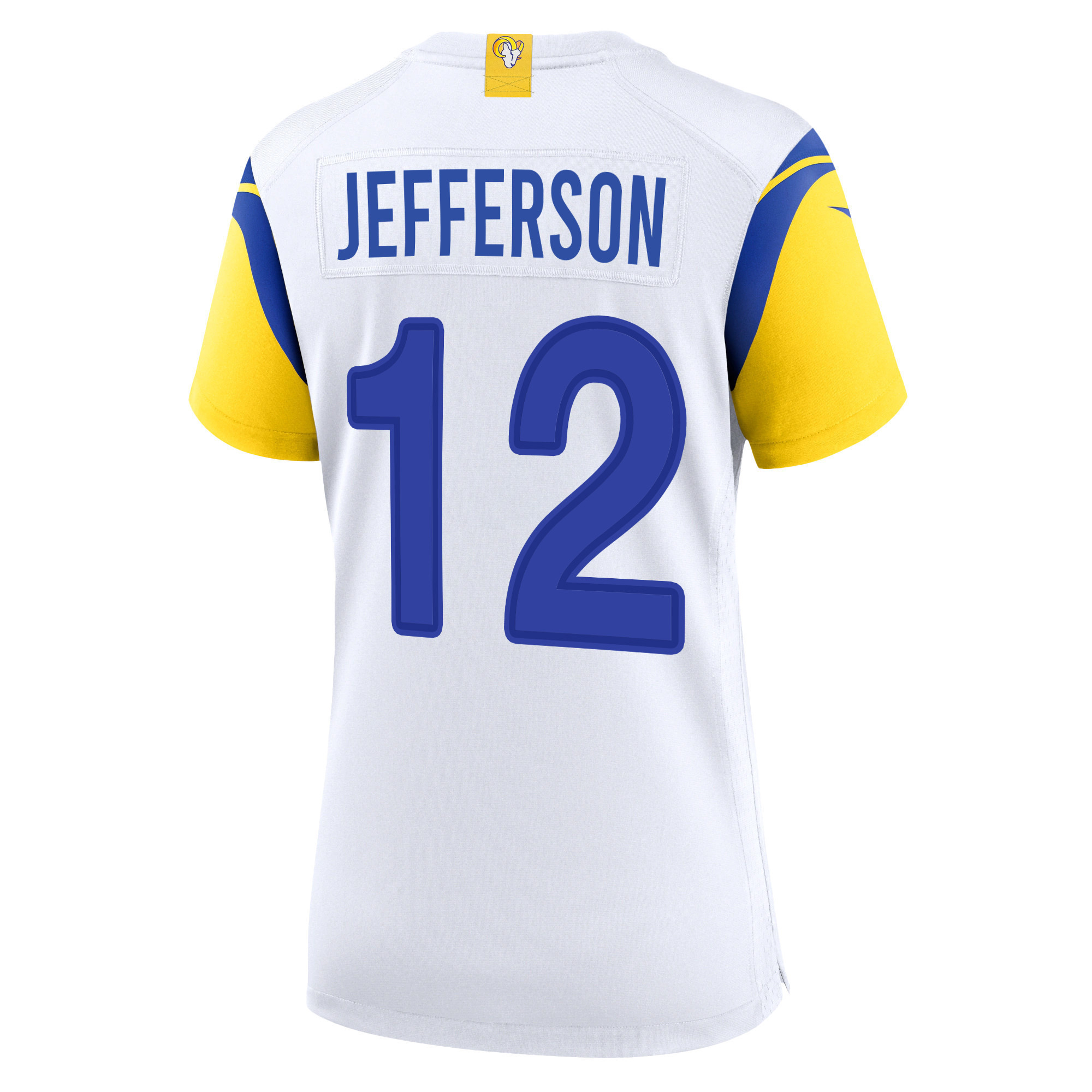 Super Bowl LVI Champions Los Angeles Rams Van Jefferson 12 White Women's Jersey Jersey