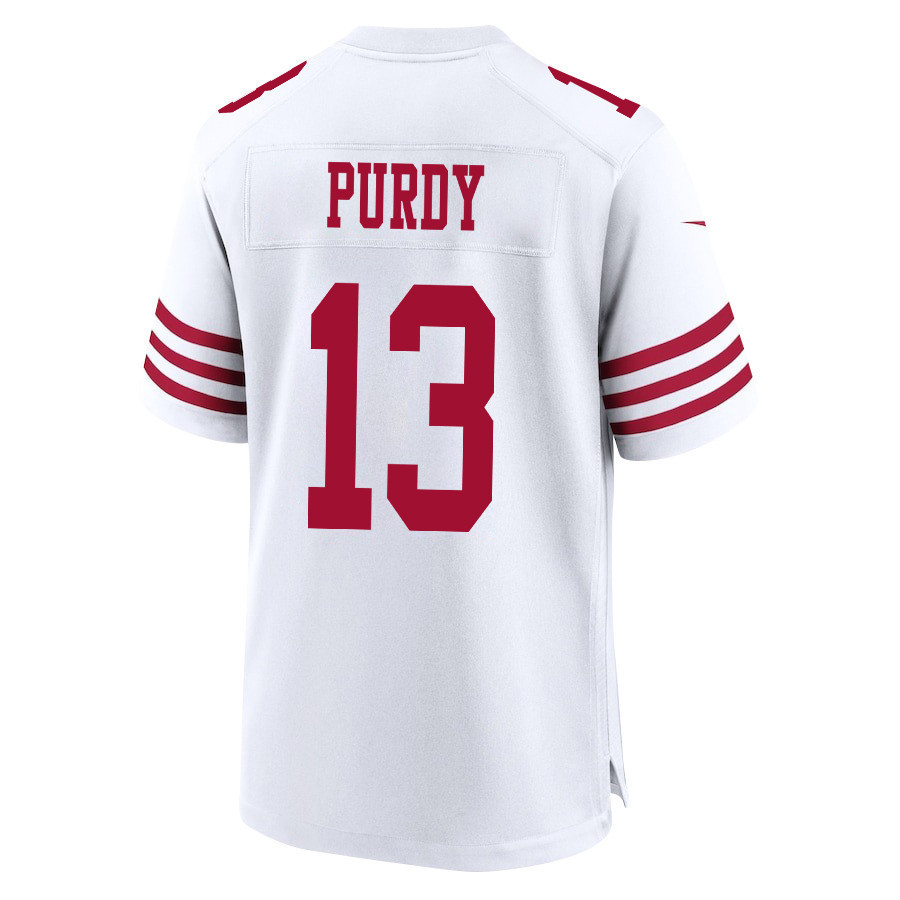 Brock Purdy 13 San Francisco 49ers Super Bowl LVIII Patch Game Men Jersey - White