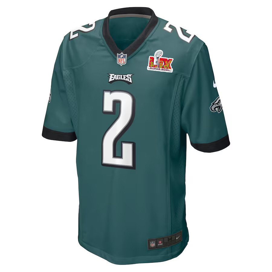 Darius Slay Jr. #2 Philadelphia Eagles Super Bowl LIX Jersey - Men's - Midnight Green