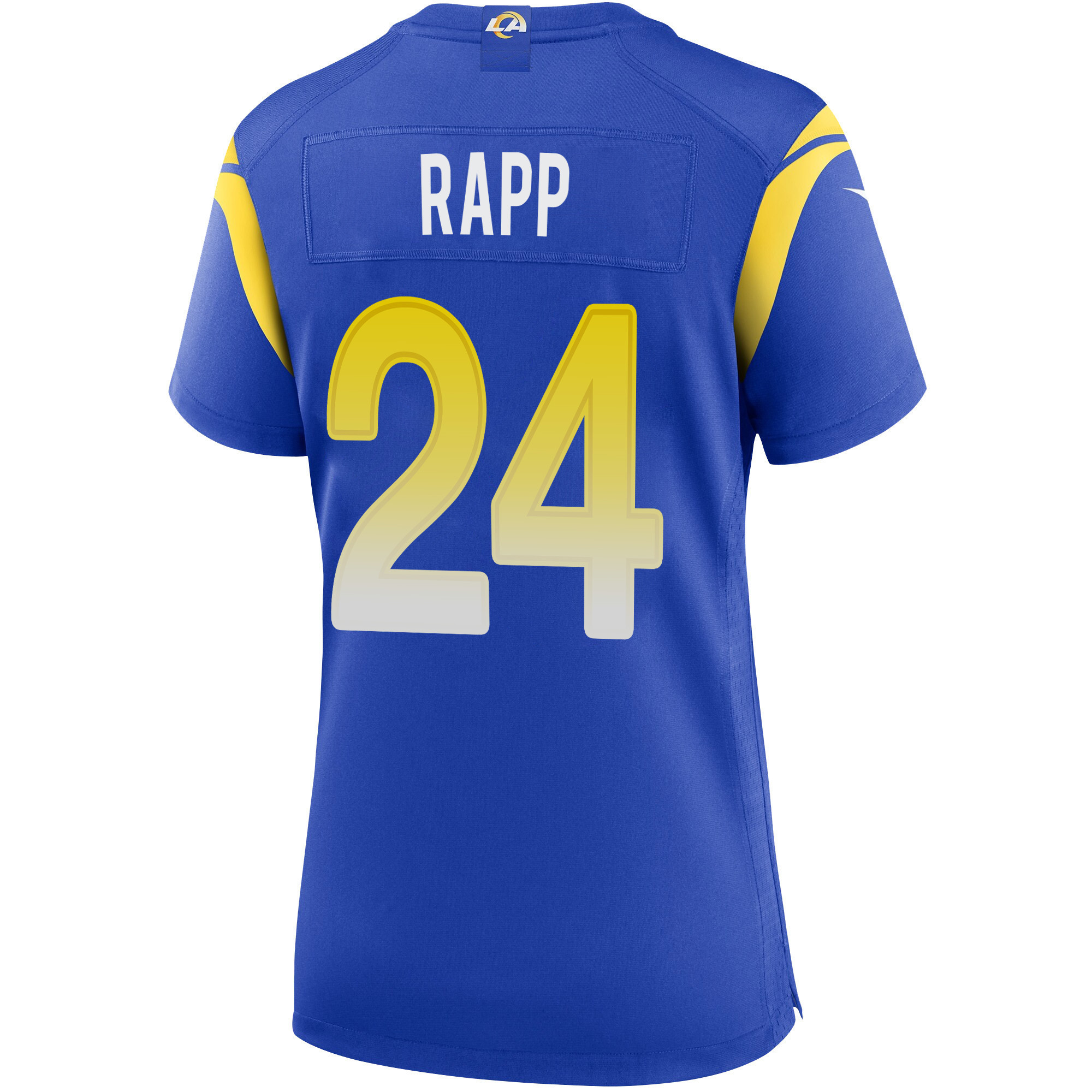 Super Bowl LVI Champions Los Angeles Rams Taylor Rapp 24 Royal Women's Jersey Jersey