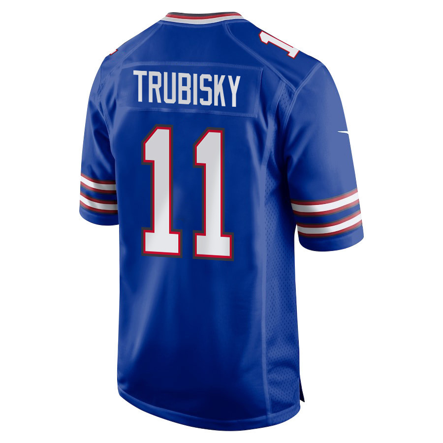 Mitchell Trubisky 11 Buffalo Bills Super Bowl LIX New Orleans Patch Game Men Jersey - Royal