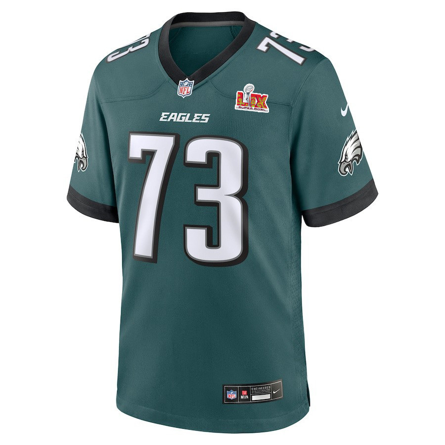 Le'Raven Clark #73 Philadelphia Eagles Super Bowl LIX YOUTH Jersey - Midnight Green