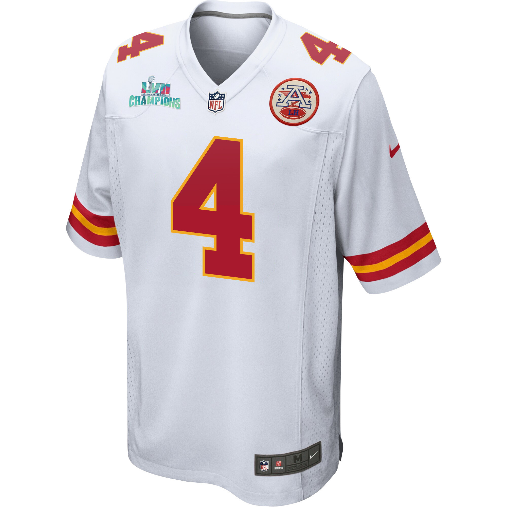 Chad Henne 4 Kansas City Chiefs Super Bowl LVII Champions Men Game Jersey - White