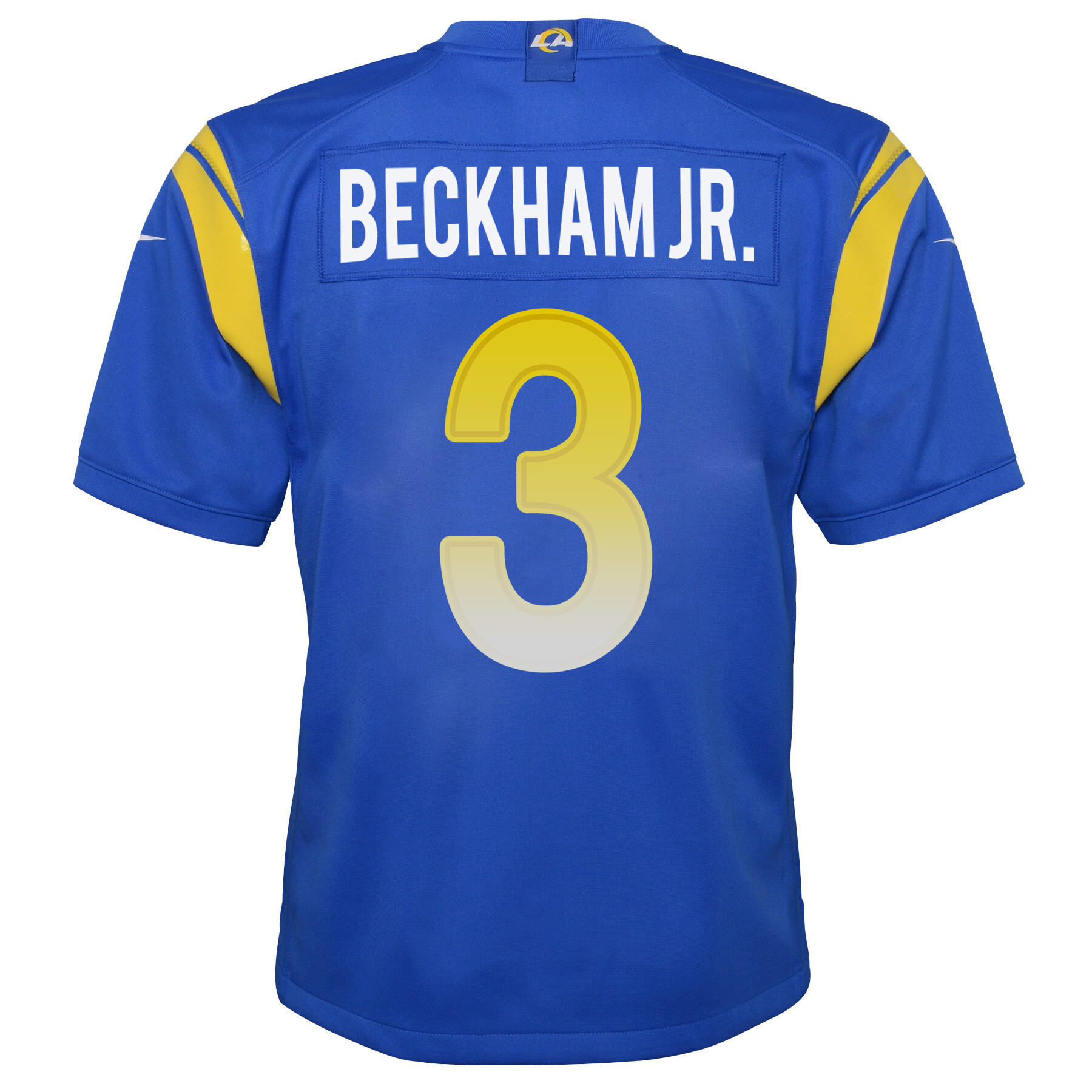 Super Bowl LVI Champions Los Angeles Rams Odell Beckham Jr. 3 Royal Youth's Jersey Jersey