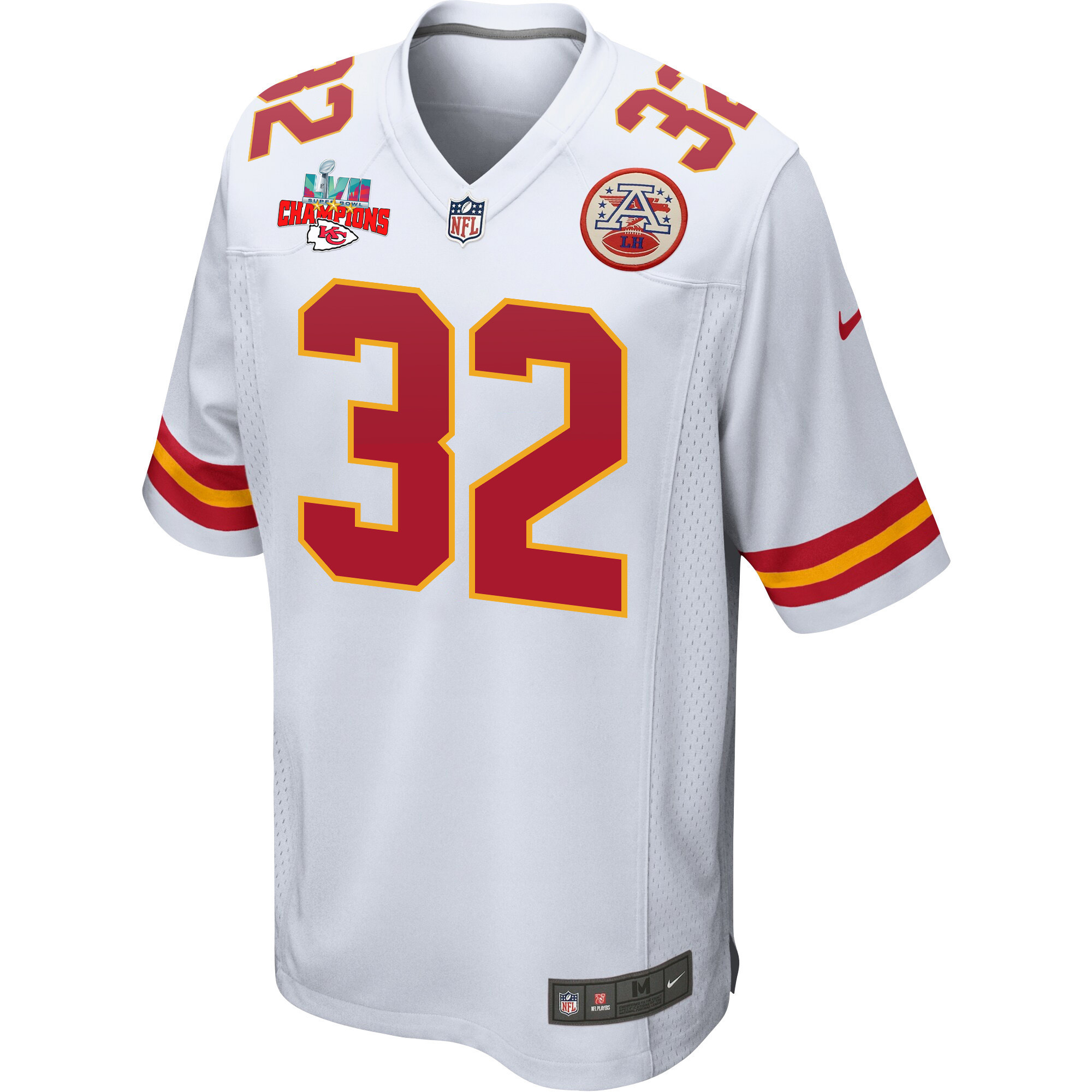 Nick Bolton 32 Kansas City Chiefs Super Bowl LVII Champions 3 Stars Men Game Jersey - White