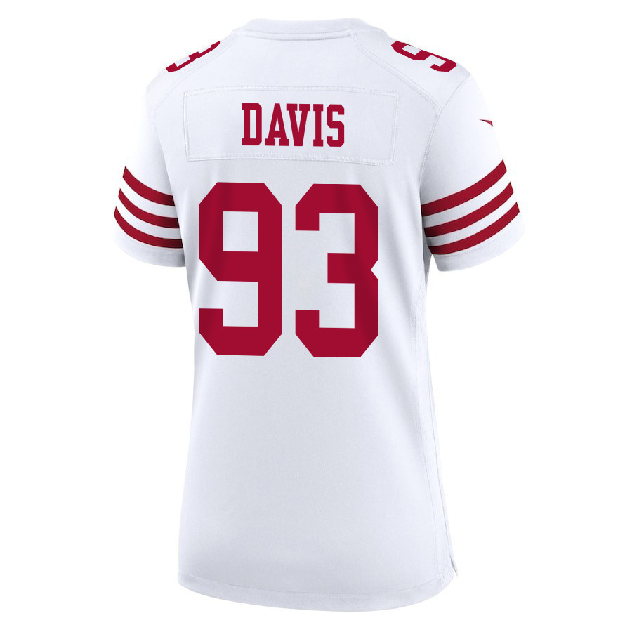 Kalia Davis 93 San Francisco 49ers Super Bowl LVIII Patch Game Women Jersey - White