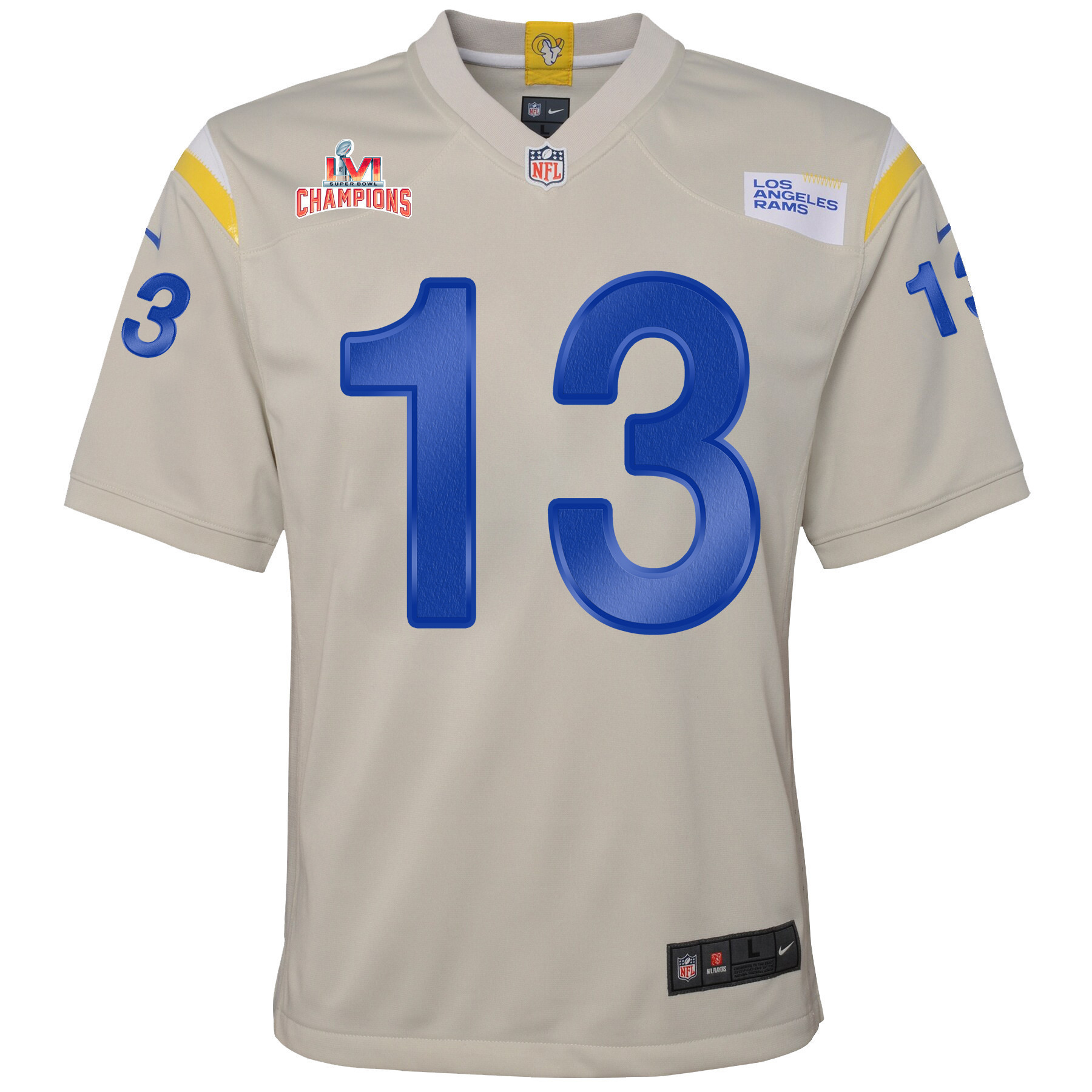 Super Bowl LVI Champions Los Angeles Rams John Wolford 13 Bone Youth's Jersey Jersey