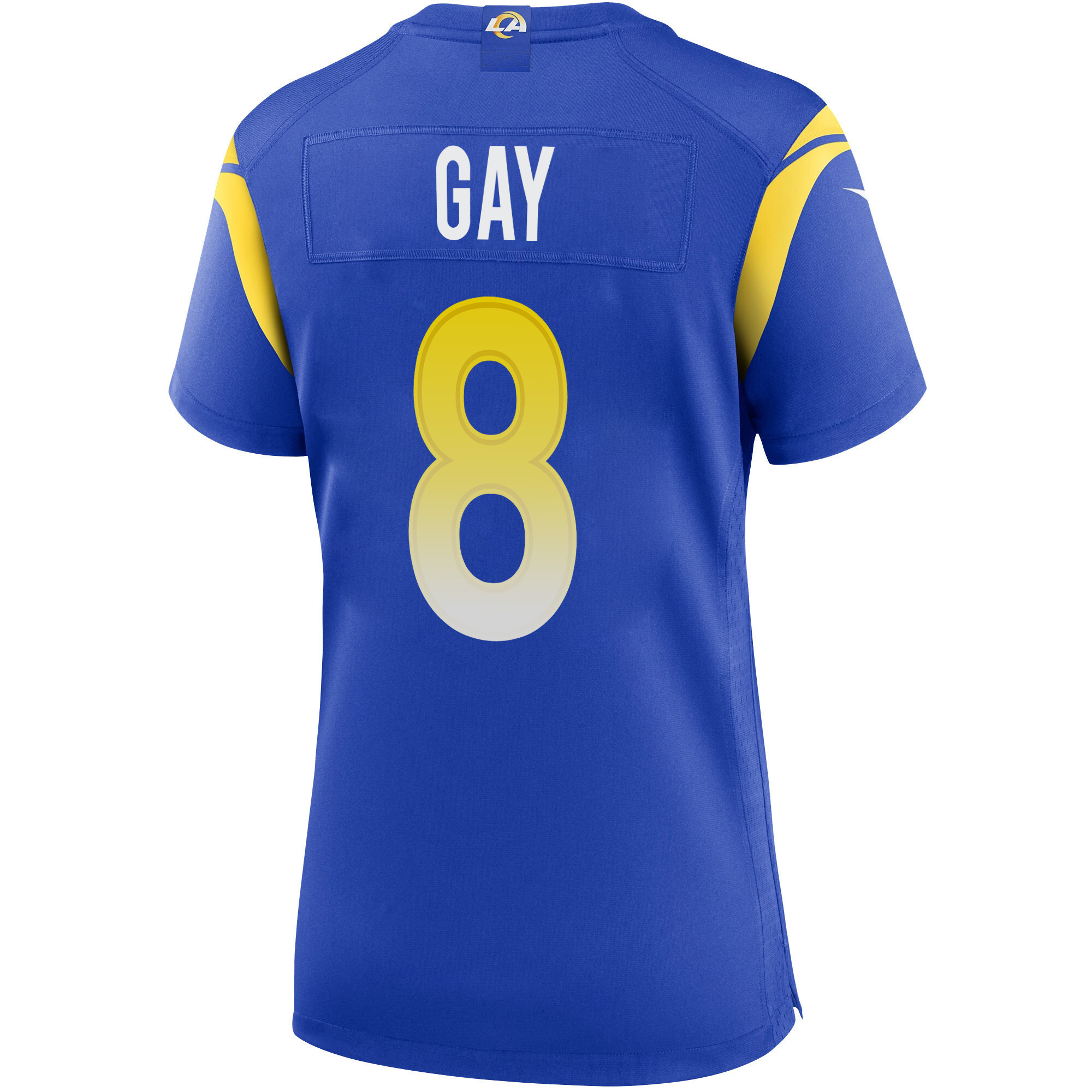 Super Bowl LVI Champions Los Angeles Rams Matt Gay 8 Royal Women's Jersey Jersey