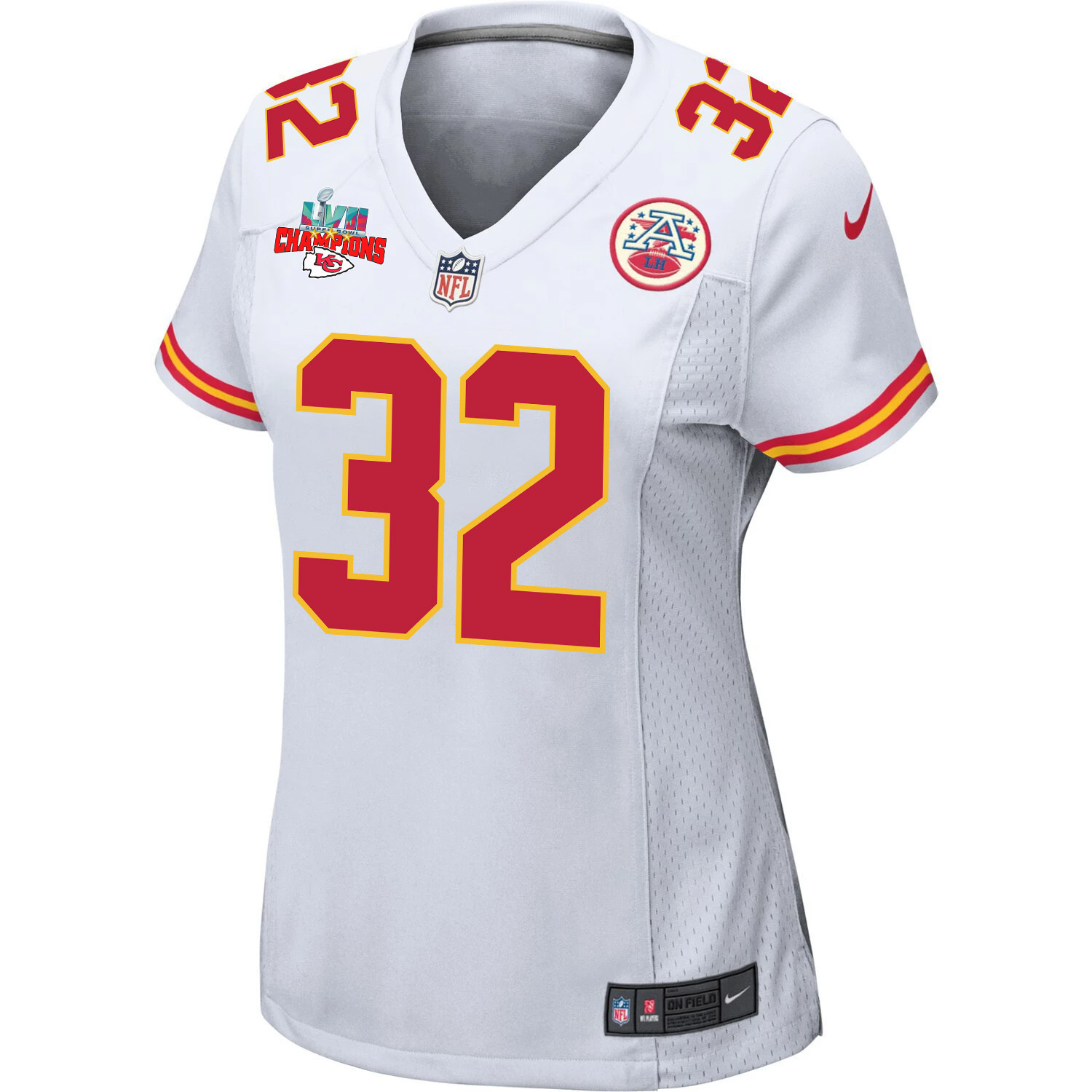 Nick Bolton 32 Kansas City Chiefs Super Bowl LVII Champions 3 Stars Women Game Jersey - White