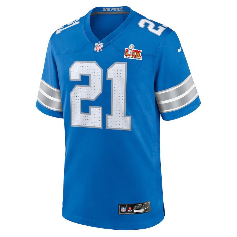 Amik Robertson #21 Detroit Lions Super Bowl LIX YOUTH Jersey - Blue