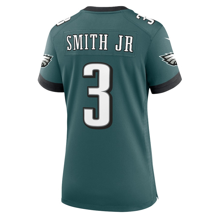 Nolan Smith Jr. #3 Philadelphia Eagles Super Bowl LIX Women's Jersey - Midnight Green