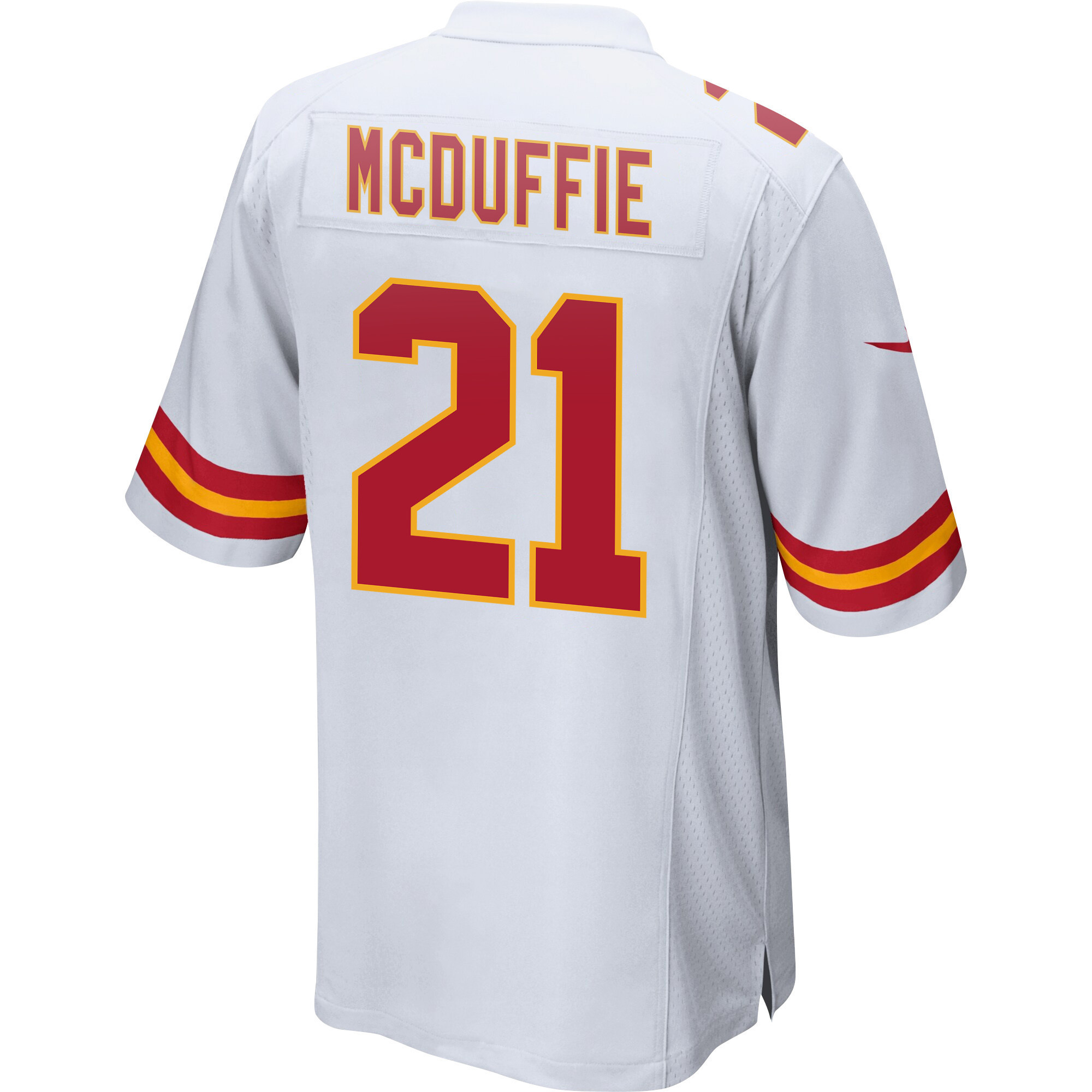 Trent McDuffie 21 Kansas City Chiefs Super Bowl LVII Champions Men Game Jersey - White