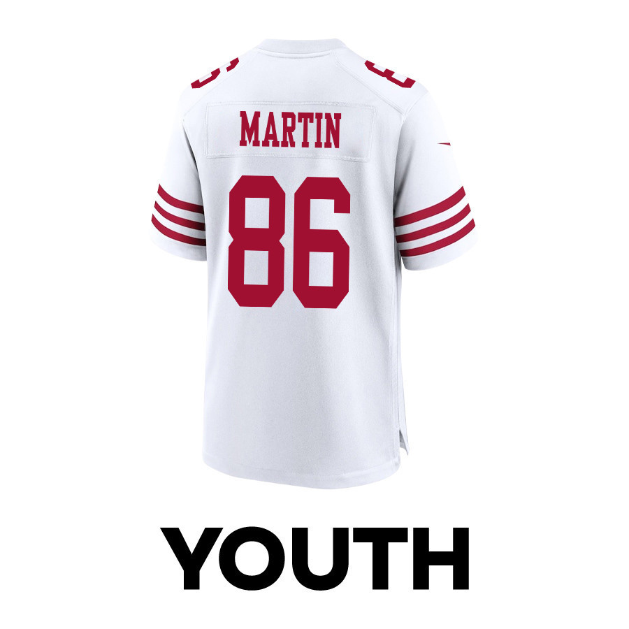Tay Martin 86 San Francisco 49ers Super Bowl LVIII Patch Game YOUTH Jersey - White