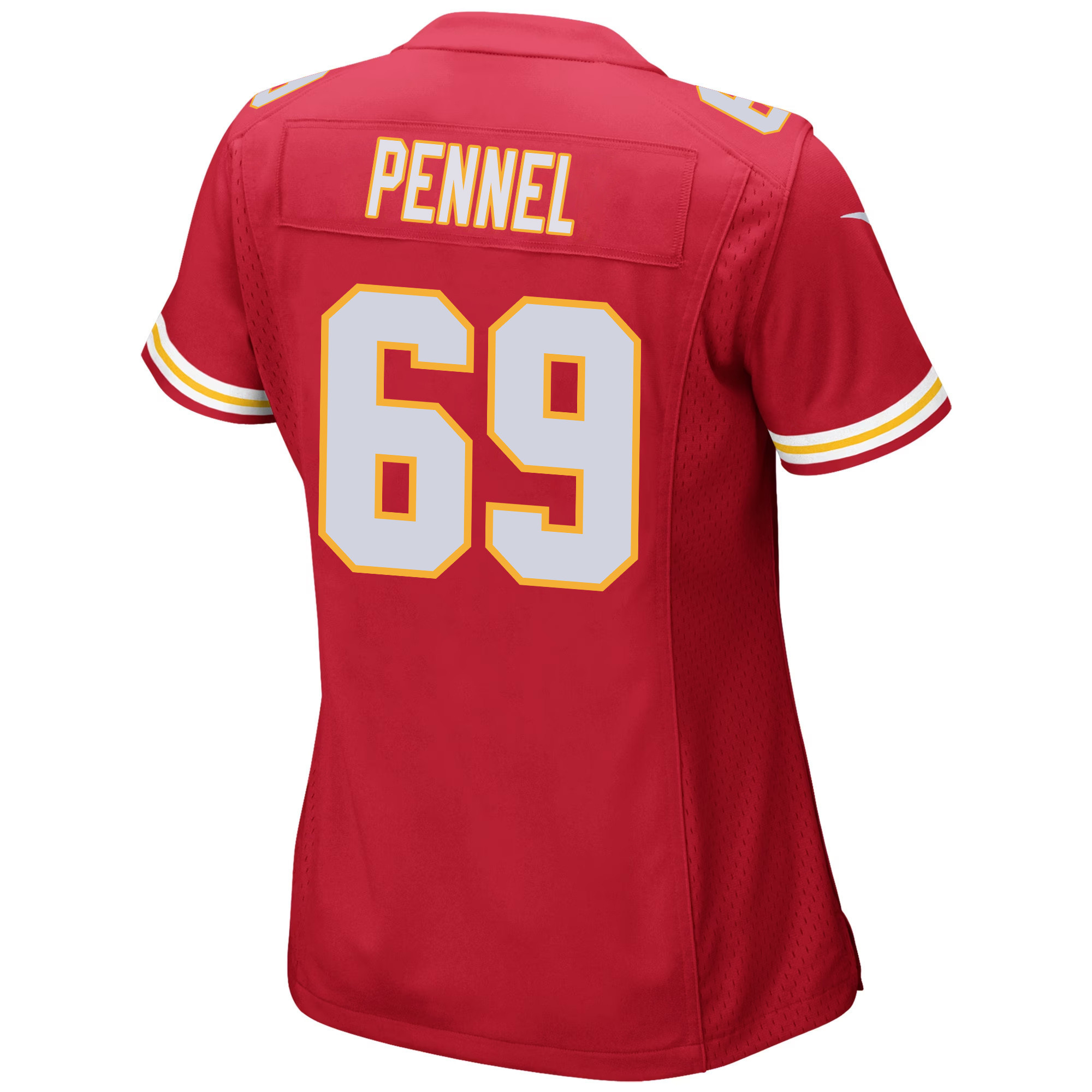 Mike Pennel 69 Kansas City Chiefs Super Bowl LVIII Patch Game Women Jersey - Red