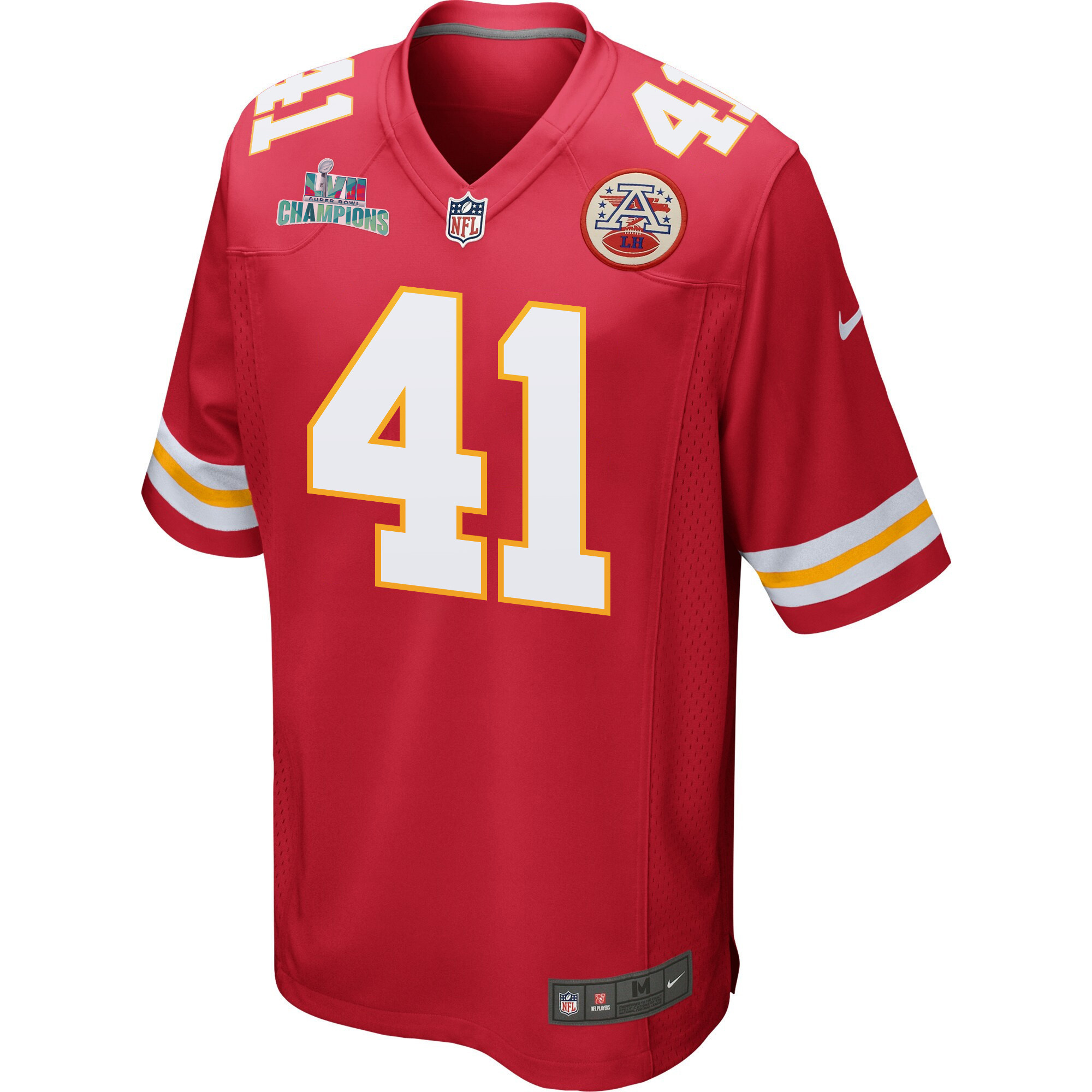 James Winchester 41 Kansas City Chiefs Super Bowl LVII Champions Men Game Jersey - Red