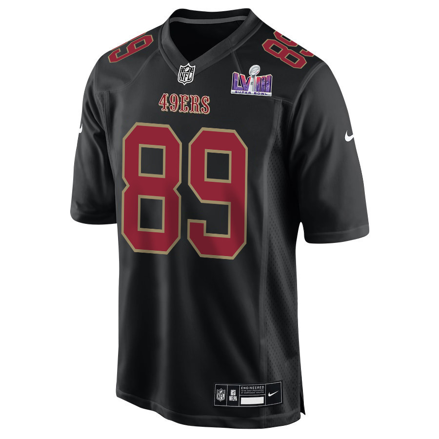 Charlie Woerner 89 San Francisco 49ers Super Bowl LVIII Patch Fashion Game Men Jersey - Carbon Black