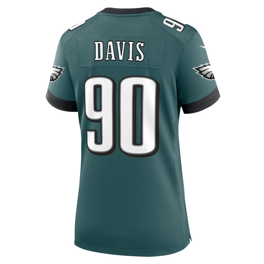 Jordan Davis #90 Philadelphia Eagles Super Bowl LIX Women's Jersey - Midnight Green