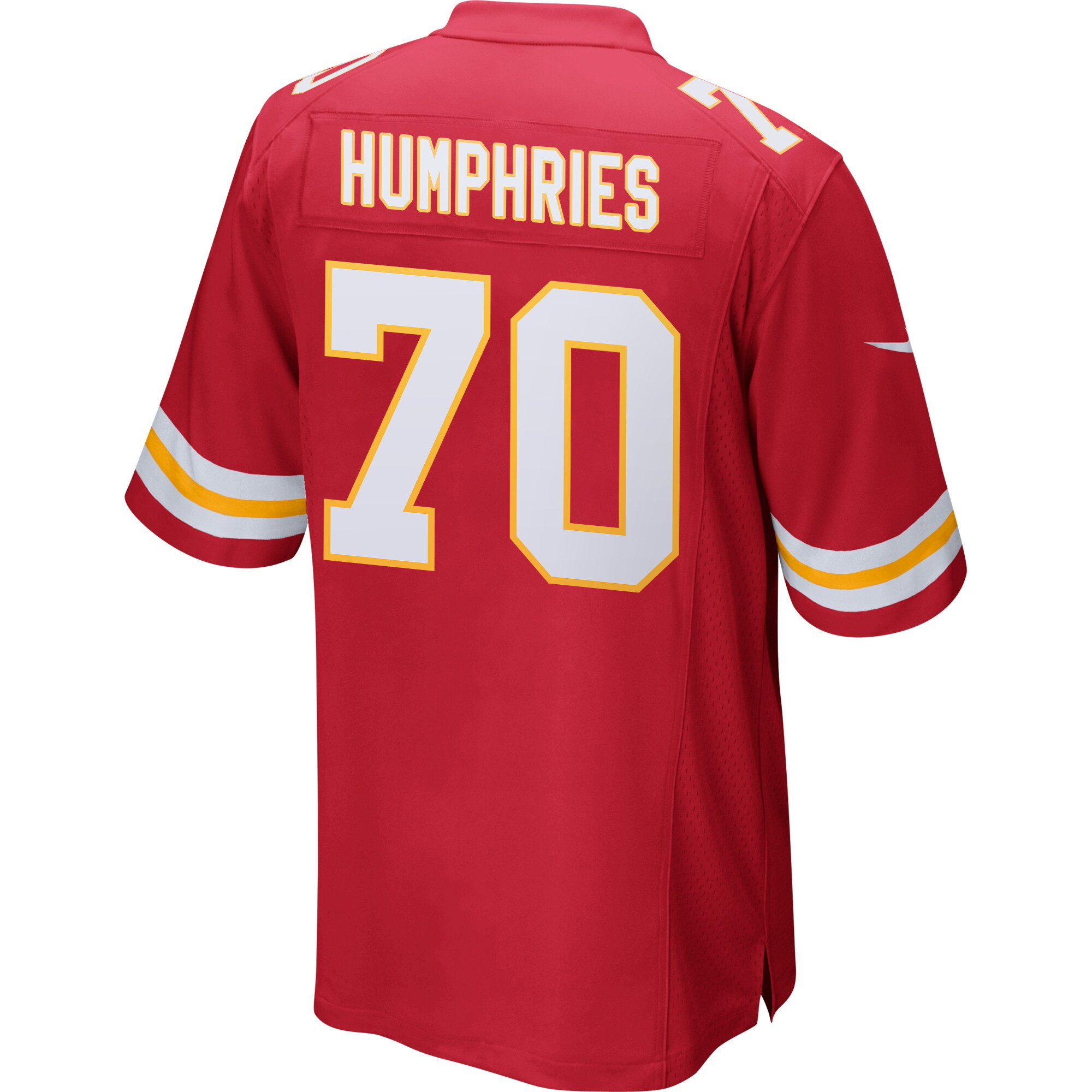 D.J. Humphries 70 Kansas City Chiefs Super Bowl LIX New Orleans Patch Game Men Jersey - Red