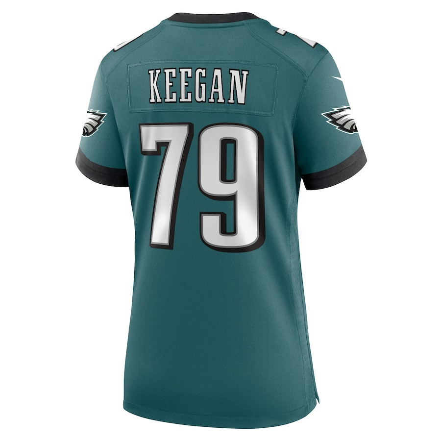 Trevor Keegan #79 Philadelphia Eagles Super Bowl LIX Women's Jersey - Midnight Green