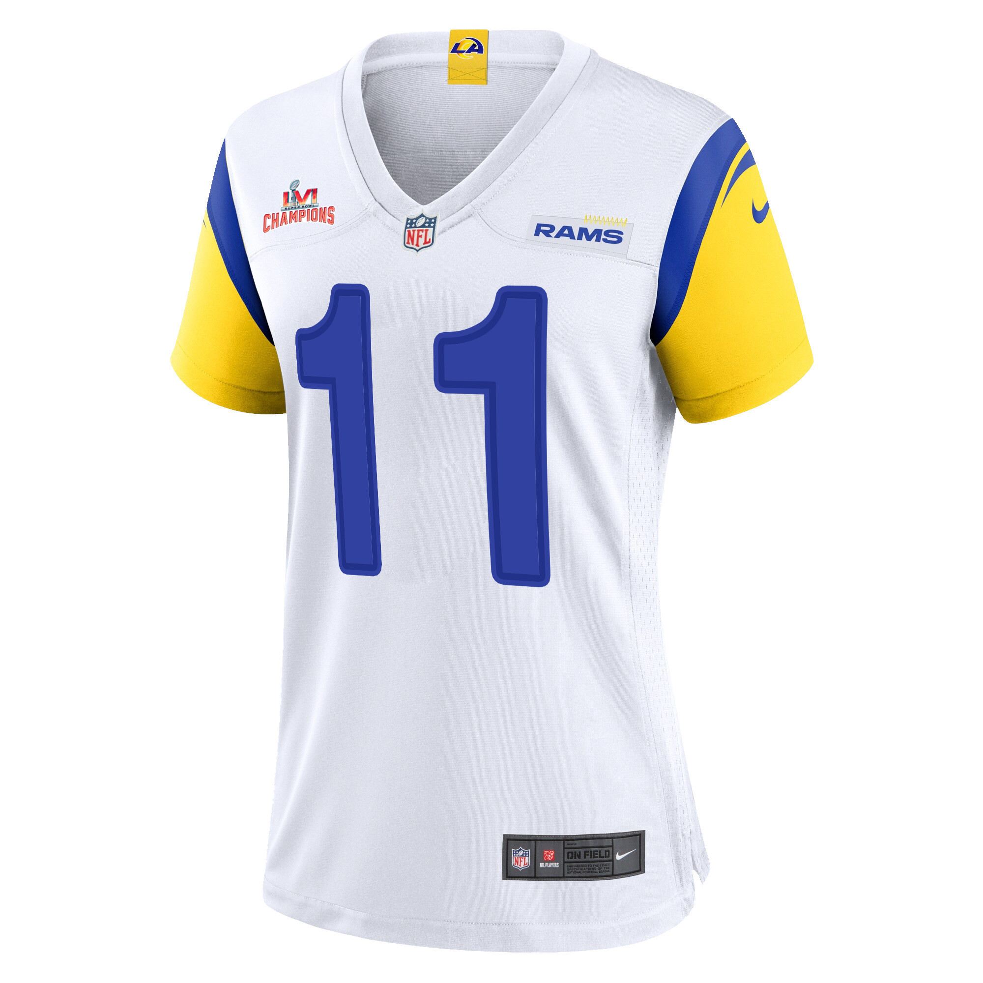 Super Bowl LVI Champions Los Angeles Rams Darious Williams 11 White Women's Jersey Jersey