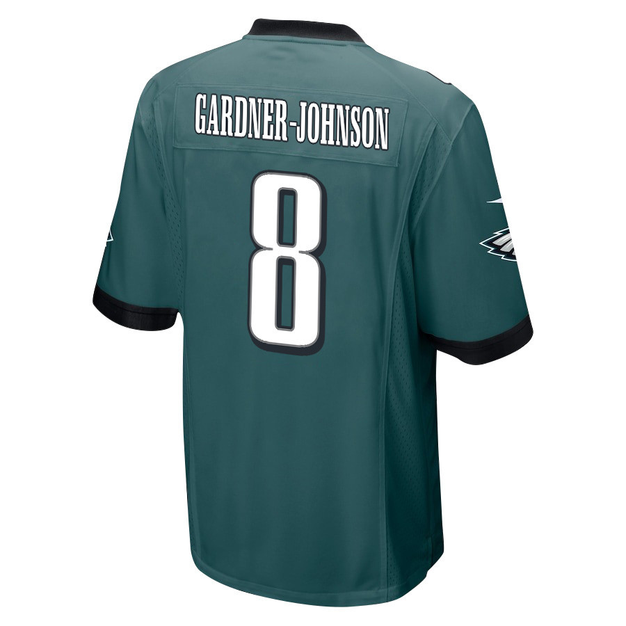 C.J. Gardner-Johnson 8 Philadelphia Eagles Super Bowl LIX New Orleans Patch Game Men Jersey - Midnight Green